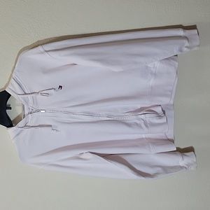 Gently Used White Long Sleeve Tommy Hilfiger Hoodie/Jacket